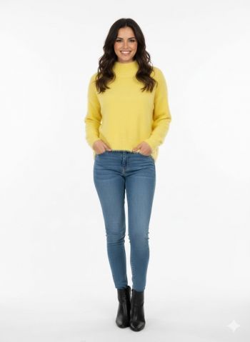 Πλεκτή μπλούζα με ασυμμετρία